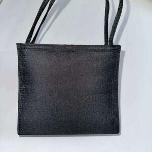 Black Evening Bag Small Clutch Purse Bow Detail Formal Occasion‎ VINTAGE AVON